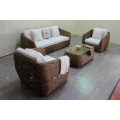 Top Selling Luxurious Interior Design Water Hyacinth Sofa Set For Indoor Natural Furniture